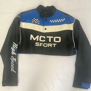 Faux leather cropped Jacket FOREVER21 size Small NWT